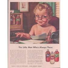 Vintage 1943 Karo Syrup Print Ad The Little Man Who's Always There WWII Era Art picture