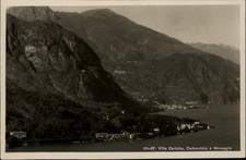 RPPC Italy Villa Carlotta Cadenabbia Menaggio Lake Como Birds Eye postcard a962 picture