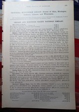 ~1896 Train Report CHICAGO & NORTHERN PACIFIC RAILROAD Blue Island Madison St  picture