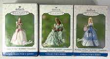 Lot of 3 Hallmark Barbie Keepsake Ornaments Birthday Wishes 1-3 2001, 2002, 2003 picture