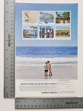 Southern California Travel Tourism Print Ad Vintage Beach Vacation picture