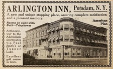 1926 AD.(PC9)~ARLINGTON INN HOTEL, POTSDAM, NY. WITH TELEPHONE AND BATH picture