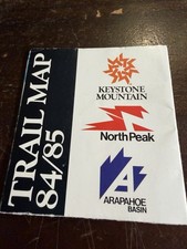 Vintage 1984/1985 Keystone, North Peak & Arapahoe Basin Ski Trail Map Brochure picture
