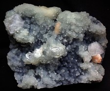 STUNNING APOPHYLLITE CUBES W/ STILBITE BOWS ON CORAL CHALCEDONY MATRIX MINERALS picture