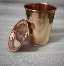 Pure Copper Water Glass Set With 1 Plate For Ayurveda 300ml picture