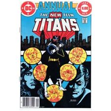 New Teen Titans (1980 series) Annual #2 Newsstand in VF minus. DC comics [i% picture