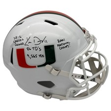Ken Dorsey Autographed Miami Hurricanes (Speed) Full Size Replica Helmet w/ Care picture