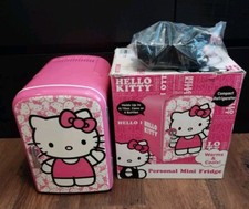 Sanrio Hello Kitty Personal Mini Fridge 811129 Warms Cools Holds 6/12 oz. Cans picture