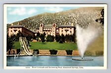Glenwood Springs CO, Hotel Colorado, Swimming Pool, Advertising Vintage Postcard picture