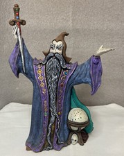 Wizard Ceramic Statue 12 Inches Tall VTG Hand Painted Alchemy Fantasy Decor picture