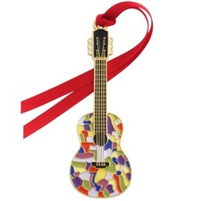 FITZ & FLOYD DOLLY PARTON GUITAR/GOLD PLATE ENAMELED/COAT OF MANY COLORS/FREE SH picture