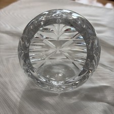 VTG Clear Cut Crystal Side Opening Bowl Roses Rings Etc. picture