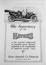 1911 Ad (10  X 13 1/2 inches) Haynes Automobile Co Kokomo IN picture