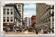 Atlanta Georgia GA Broad Street Marietta Street Trolley Shops Postcard c1910s picture