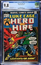 Luke Cage Hero For Hire #9 (Marvel Comics 1973) CGC 9.8 Doctor Doom Latveria Key picture