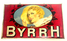 BYRRH ART DECO METAL PLATE CIRCA 1930- GLACOIDE ADVERTISING- FRENCH BISTROT picture