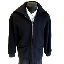 VTG 50’s Midshipmen US Navy Academy Wool Hoodie MILITARY Jacket EDDIE LEONARD M picture