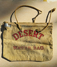 Vtg Desert Brand Canvas Camping Water Bag Flax Duck Canvas Specialty Los Angeles picture