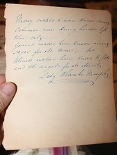 Lady Blanche signed Prose on a 
