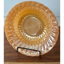 Vintage Fire King Peach Lustre Swirl Vegetable Serving Bowl picture