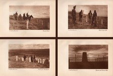 THE VANISHING RACE - 1914 Native American Photogravure Lot, Custer Battlefield picture