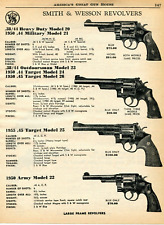 1960 Print Ad of Smith & Wesson S&W Model 20, 23, 25 1955, 22 1950 Army Revolver picture