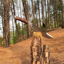 Custom Handmade Carbon Steel Blade Survival Bowie Knife | Hunting Knife Camping picture