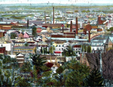 Passaic NJ Postcard Bird's Eye View Postcard picture