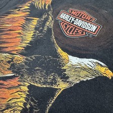 Vtg  Harley-Davidson Battlefield Gettysburg PA Eagle T-shirt | Beefy-T | Large picture