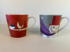 Lot of two 2011 Starbucks Holiday Coffee Mugs picture