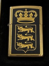 ZIPPO 2000 RICHARD THE LION TOLEDO SERIES BRASS LIGHTER UNFIRED IN BOX H655 picture
