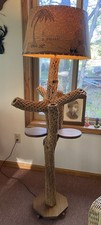 1970s Vintage Cholla Cactus Skeleton Floor Lamp Works One Of Kind Vellum Shade picture
