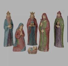 Vintage Discontinued Kirkland's 6 Piece Jewel Toned Nativity Set picture