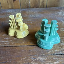 Fiesta ware Tripod, Pyramid Candle Holder please read. picture