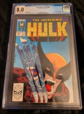 The Incredible Hulk #340 CGC 8.0 Off-White To White. 2nd Fight With Wolverine picture