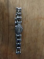 Harley-Davidson Motorcycle Chain Link Men's Bracelet ~ 925 Silver ~ 58.6 Grams picture