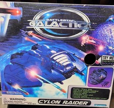 1996 Trendmasters Battlestar Galactica Cylon Raider Ship Boxed Lights Sound picture