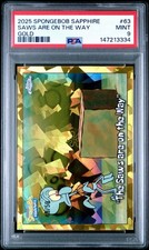 2025 Topps Sapphire SpongeBob The Saws Are On the Way Gold /50 PSA 9 None Higher picture