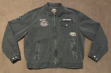 Harley Davidson Gray Denim Jacket Sz XL picture