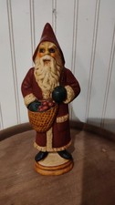 NEW 1987 Vaillancourt Folk Art FATHER CHRISTMAS W/Red Coat Chalkware VFAC5--7.5