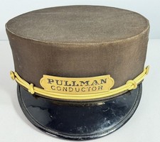 Vintage Pullman Conductor Railroad Cap Hat Original 1940's Standard picture