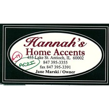 Hannah's Home Accents Jane Marski Antioch IL Vintage Business Card SC9-B10 picture