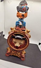 VTG Cast Iron Cat & Mouse Mechanical Coin Bank, Working Reproduction Piggybank picture