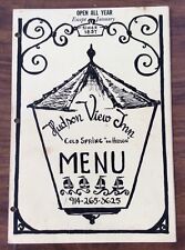 1960's Hudson View Inn Restaurant Menu Coldspring New York Hudson House Inn picture