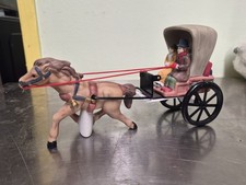 TRIM A Home-Porcelain, Couple In Covered Horse Drawn Carriage Figurine picture