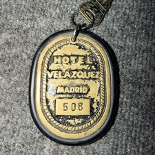 Vintage Gran Hotel Velazquez Madrid Spain Hotel Room 508 Key picture