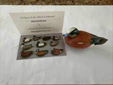  Jett Brunet Ducks Unlimited American Wigeon Mini Duck Decoy 2008 Miniature picture