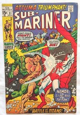 Sub-Mariner #31 1970 Vintage Marvel Comic Triton Sting-Ray Attuma Bronze Age picture