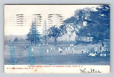 Troy NY-New York, On Tennis Courts At Prospect Park, Vintage c1907 Postcard picture