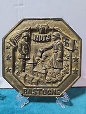 WW 2 Battle Of The Bulge Brass Airborne Plaque - Excellent Condition  picture